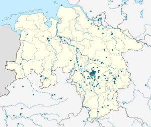 Latvijas karte Südstadt-Bult ar atzīmēm katram atbalstītājam 
