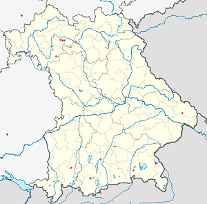 Mapa Bawaria ze znacznikami dla każdego kibica