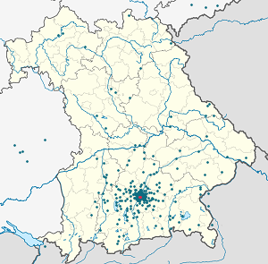 Mapa města Sendling se značkami pro každého podporovatele 