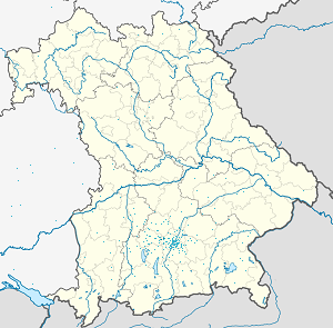 Mapa mesta Puchheim so značkami pre jednotlivých podporovateľov