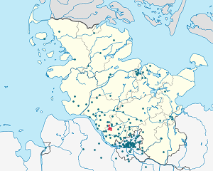 Karte von Elmshorn mit Markierungen für die einzelnen Unterstützenden