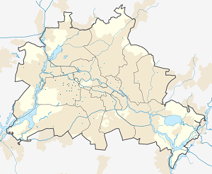 Carte de Arrondissement de Charlottenburg-Wilmersdorf avec des marqueurs pour chaque supporter