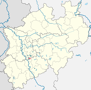 Mapa města Leichlingen se značkami pro každého podporovatele 