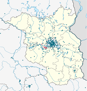 Latvijas karte Potsdama ar atzīmēm katram atbalstītājam 
