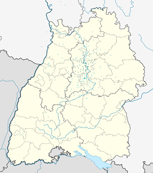 Biresyel destekçiler için işaretli Landkreis Ludwigsburg haritası