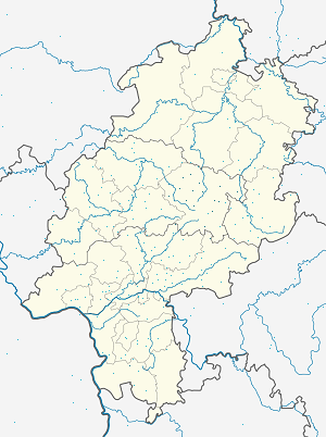 Biresyel destekçiler için işaretli Vogelsbergkreis haritası