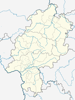 Harta lui Districtul Hochtaunuskreis cu marcatori pentru fiecare suporter