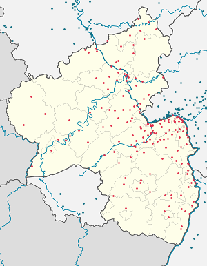 Harta e Rheinland-Pfalz me shenja për mbështetësit individual 