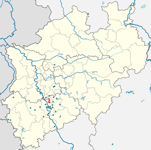 Karte von Leverkusen mit Markierungen für die einzelnen Unterstützenden