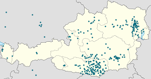 Harta lui Districtul Sankt Veit an der Glan cu marcatori pentru fiecare suporter