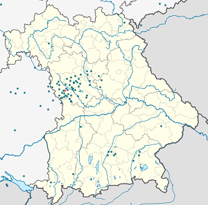 Mapa mesta Burk so značkami pre jednotlivých podporovateľov