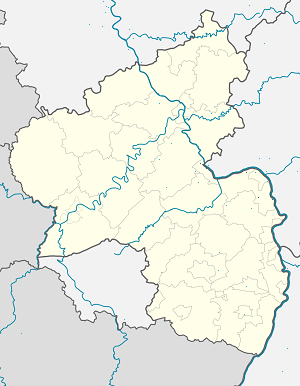 Mapa města Zemský okres Mainz-Bingen se značkami pro každého podporovatele 