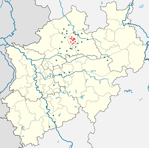 Münster kartta tunnisteilla jokaiselle kannattajalle