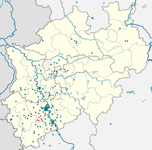 Karte von Erftstadt mit Markierungen für die einzelnen Unterstützenden