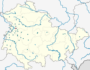 Karte von Amt Creuzburg mit Markierungen für die einzelnen Unterstützenden