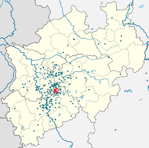 Karte von Remscheid mit Markierungen für die einzelnen Unterstützenden