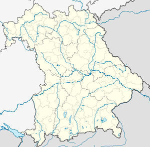 Mapa města Horní Bavorsko se značkami pro každého podporovatele 