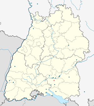 Karta över Krauchenwies med taggar för varje stödjare