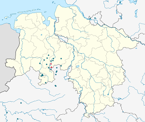 Karta mjesta Samtgemeinde Altes Amt Lemförde s oznakama za svakog pristalicu