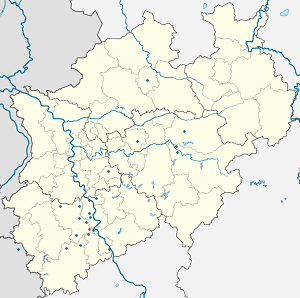 Kort over Brühl med tags til hver supporter 
