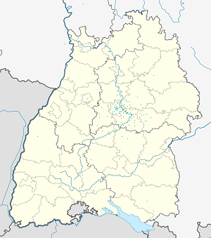 Biresyel destekçiler için işaretli Esslingen am Neckar haritası