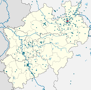 Map of Bielefeld-Mitte (district) with markings for the individual supporters