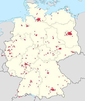 Karte von Deutschland mit Markierungen für die einzelnen Unterstützenden