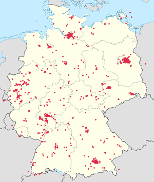 Karte von Deutschland mit Markierungen für die einzelnen Unterstützenden