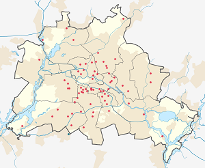 Kaart van Berlijn met markeringen voor elke ondertekenaar