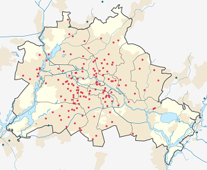 Karte von Berlin mit Markierungen für die einzelnen Unterstützenden