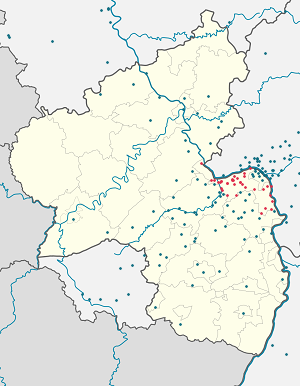 Karte von Landkreis Mainz-Bingen mit Markierungen für die einzelnen Unterstützenden