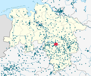 Zemljevid Hannover z oznakami za vsakega navijača