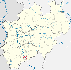 Mapa Bonn ze znacznikami dla każdego kibica