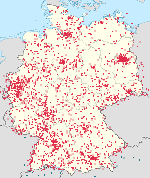 Χάρτης του Γερμανία με ετικέτες για κάθε υποστηρικτή 