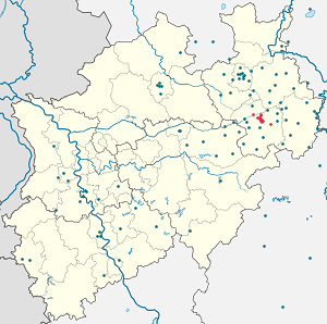 Karte von Paderborn mit Markierungen für die einzelnen Unterstützenden