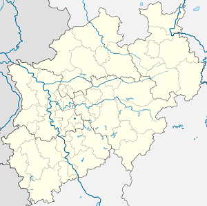 Mapa mesta Oberhausen so značkami pre jednotlivých podporovateľov