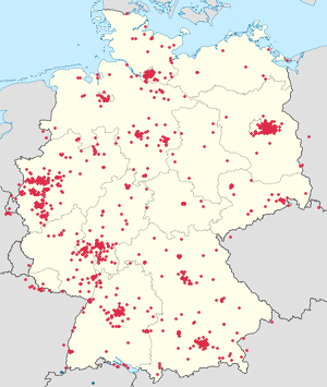 Karte von Deutschland mit Markierungen für die einzelnen Unterstützenden