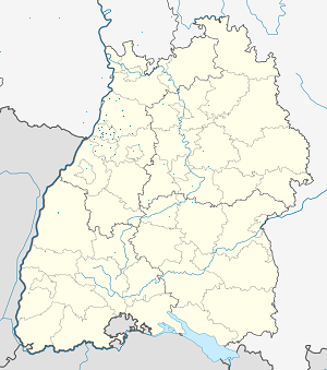 Karlsruhen piirikunta kartta tunnisteilla jokaiselle kannattajalle