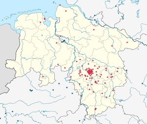 Karte von Niedersachsen mit Markierungen für die einzelnen Unterstützenden