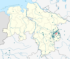 Kart over Wolfsburg med markører for hver supporter