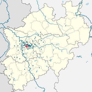 Miulheimas prie Rūro žemėlapis su individualių rėmėjų žymėjimais