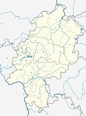 Karte von Ehringshausen mit Markierungen für die einzelnen Unterstützenden