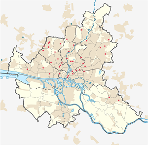 Kort over Hamborg med tags til hver supporter 