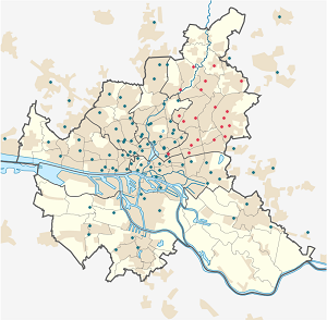 Karte von Bezirk Wandsbek mit Markierungen für die einzelnen Unterstützenden