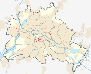 Mapa de Berlim com marcações de cada apoiante