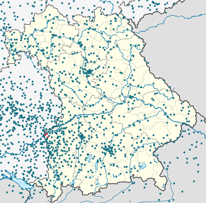 Harta lui Neu-Ulm cu marcatori pentru fiecare suporter
