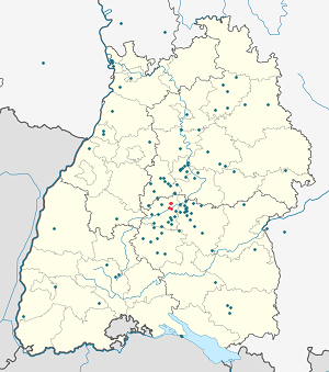 Karte von Tübingen mit Markierungen für die einzelnen Unterstützenden