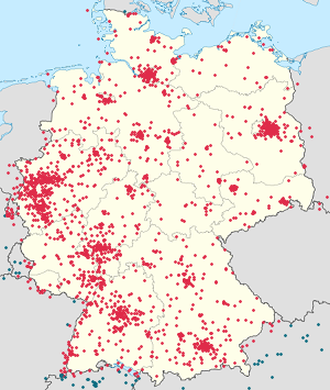 Karte von Deutschland mit Markierungen für die einzelnen Unterstützenden