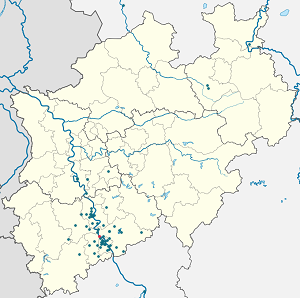 Mapa města Bornheim se značkami pro každého podporovatele 