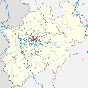 Karte von Recklinghausen mit Markierungen für die einzelnen Unterstützenden